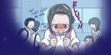 Frustrated Aru Kim Going to School