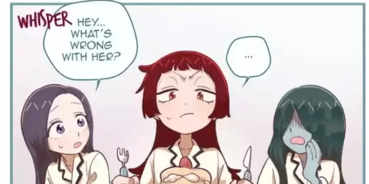 Mari, Sehui and Sua eating breakfast