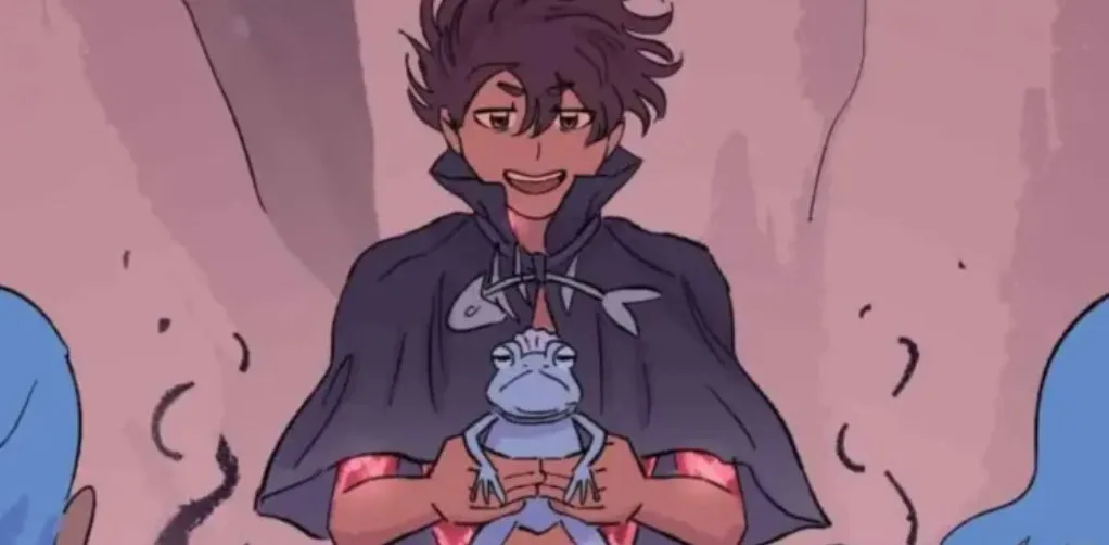 Kappa and the frog in Castle Swimmer