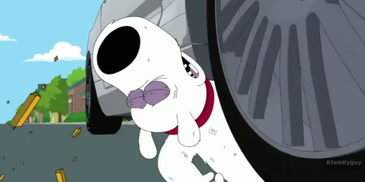 Family Guy: Brian Griffin meeting a with car accident