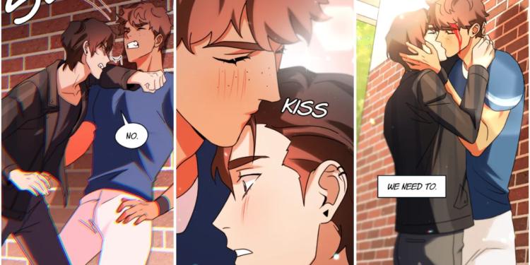 Kieran and Mason Kiss