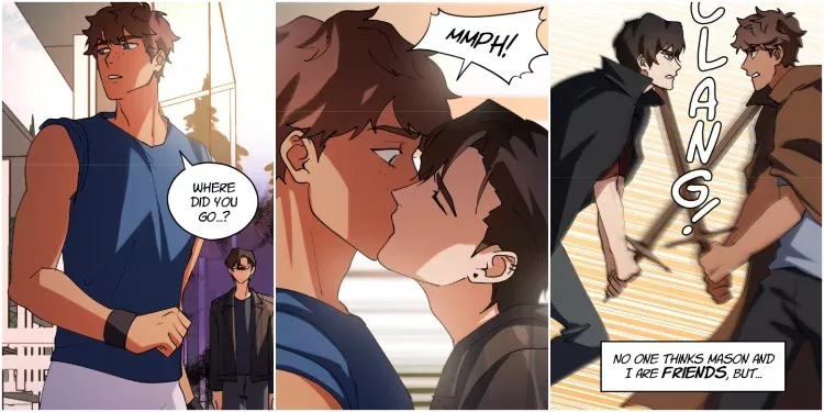Kieran and Mason Kiss